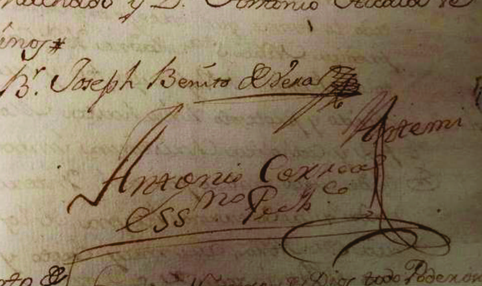 Firma del Sr bachiller don Joseph Benito de Vera y Pardo de la Vega cura